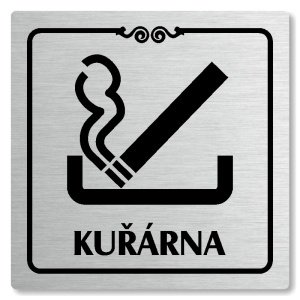 Kuřárna, 100x100mm, stříbrná, Texas